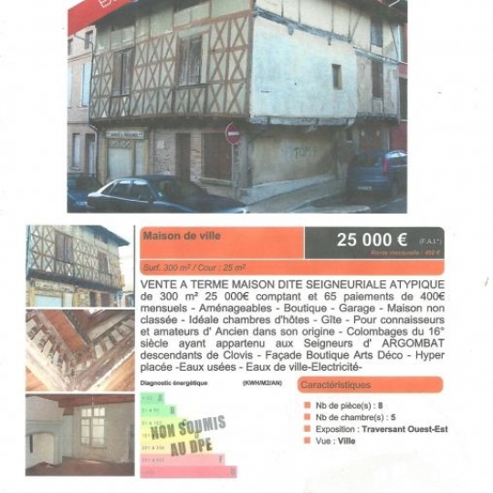  DU COTE IMMO : Maison / Villa | BEAUMONT-DE-LOMAGNE (82500) | 300 m2 | 45 000 € 
